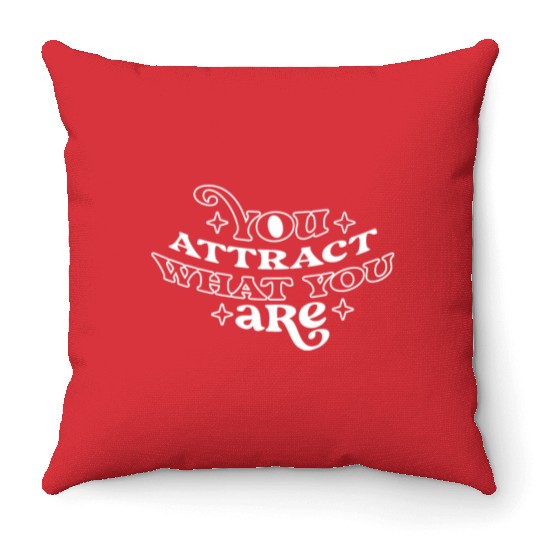 Law of Attraction Typography Manifest Quote Throw Pillows