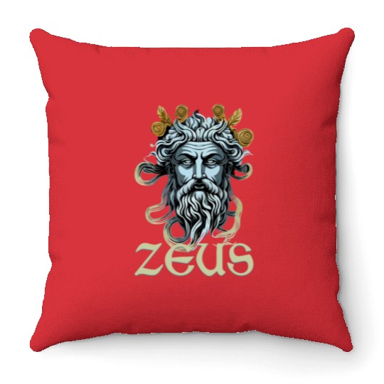 Greek God Zeus Greece Ancient Mythology Throw Pillows