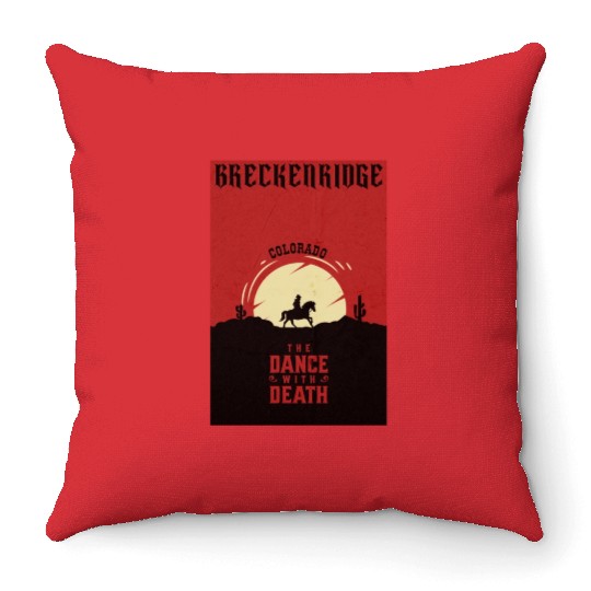 Breckenridge Colorado wild west town Throw Pillows