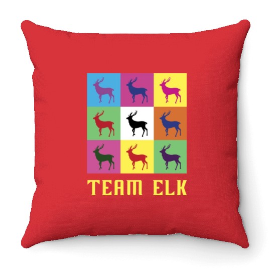 Team Elk Throw Pillows