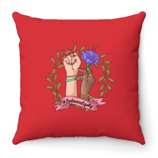 International Women's Day 2023 - Embrace Equity Throw Pillows