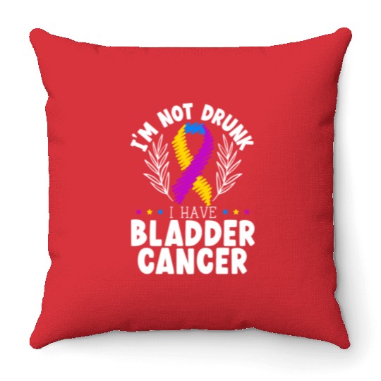 Bladder Cancer Warrior Bladder Cancer Awareness Throw Pillows
