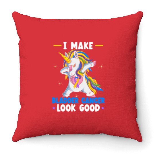 Bladder Cancer Warrior Bladder Cancer Awareness Throw Pillows