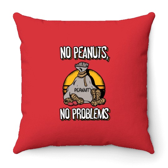 No Peanuts No Problems Peanut Allergic Throw Pillows