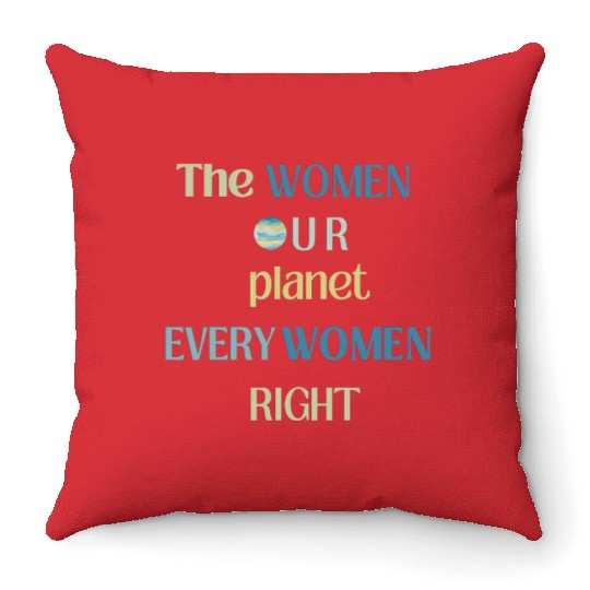 Embrace Equity Happy Women's Day Throw Pillows