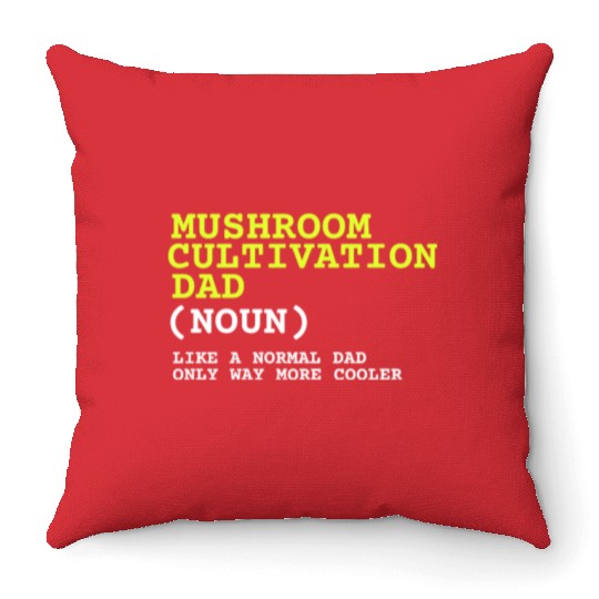 Mushroom Cultivation Farmer Throw Pillows