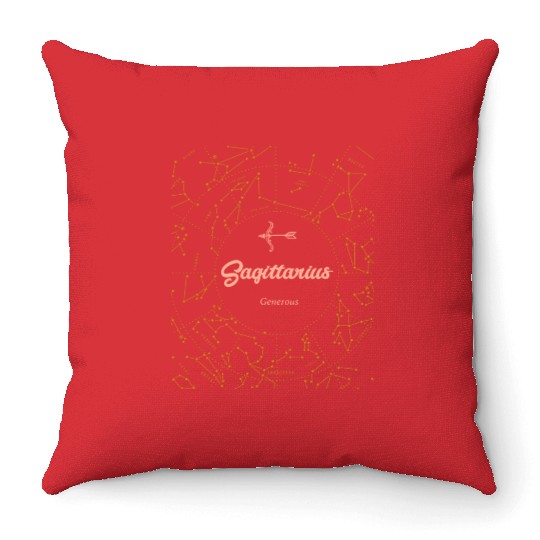 Sagittarius Generous Astronomy Throw Pillows