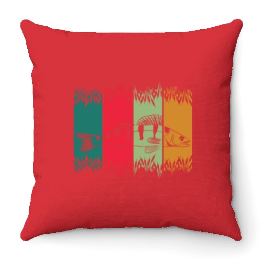 Walleye - walleye fishing Throw Pillows