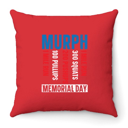 Patriotic Veteran USA Flag American Memorial Day Throw Pillows