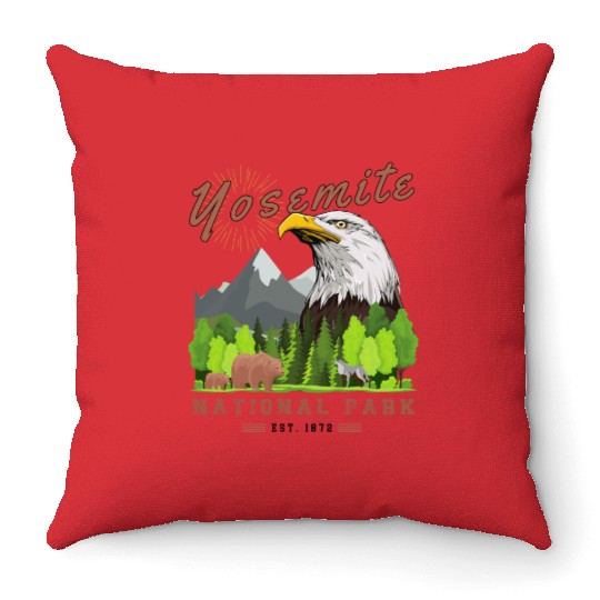 Yosemite National Park Throw Pillows