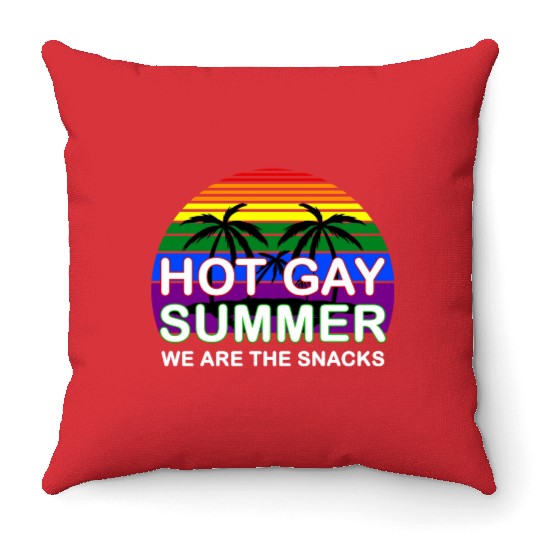 Hot Gay Summer We Are The Snacks LGBT Apparel Throw Pillows