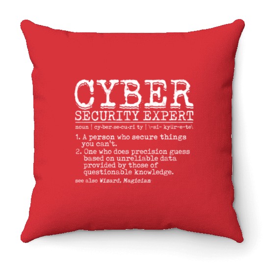 Cyber Security Cyber Hacker Analyst Programmer Throw Pillows