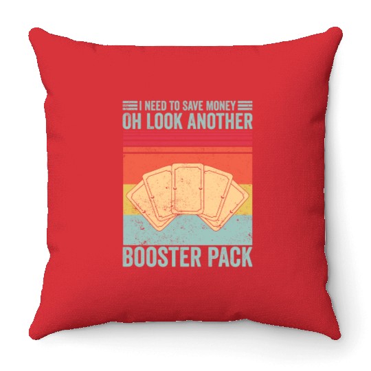 Funny Trading Card Game TCG Retro Throw Pillows