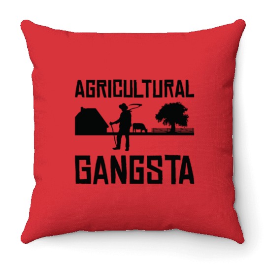 Agriculture Gangsta Gardening Farmer Planting Throw Pillows