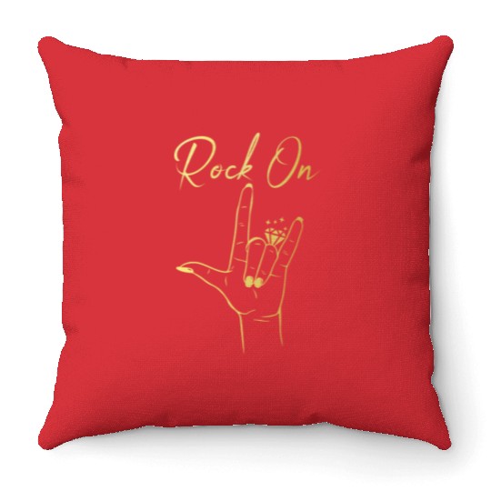 Rock On Bachelorette Party Throw Pillows