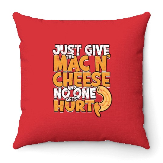 Mac N' Cheese Taster Pasta Food Macaroni Throw Pillows