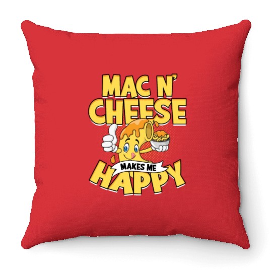 Mac N' Cheese Taster Pasta Food Macaroni Throw Pillows