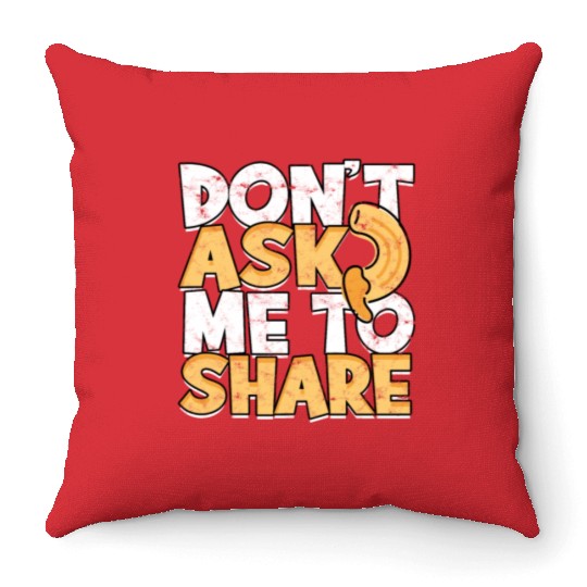 Mac N' Cheese Taster Pasta Food Macaroni Throw Pillows