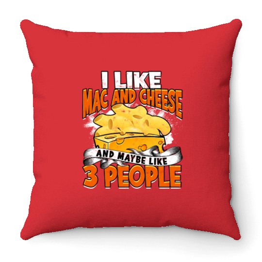 Mac N' Cheese Taster Pasta Food Macaroni Throw Pillows