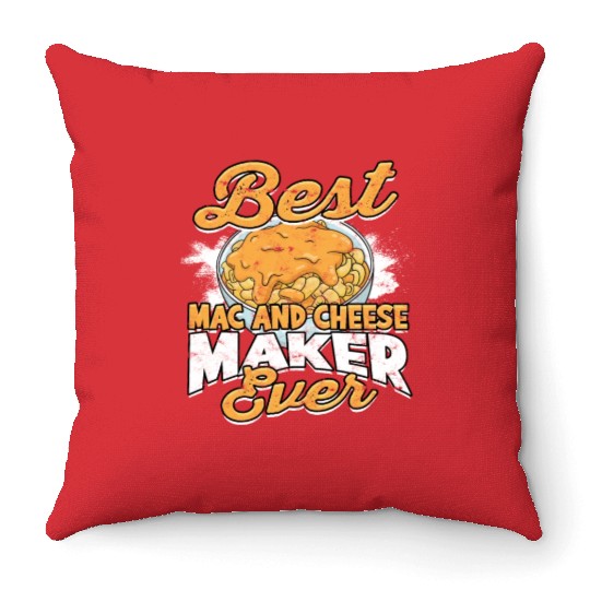 Mac N' Cheese Taster Pasta Food Macaroni Throw Pillows