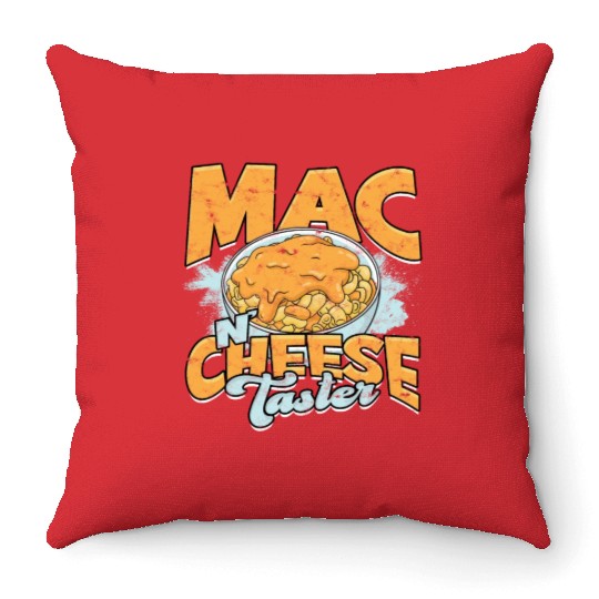 Mac N' Cheese Taster Pasta Food Macaroni Throw Pillows