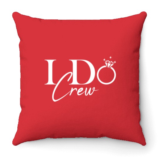 I Do Crew Bride bachelorette party Throw Pillows
