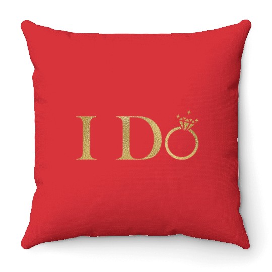 I Do Bride bachelorette party Throw Pillows