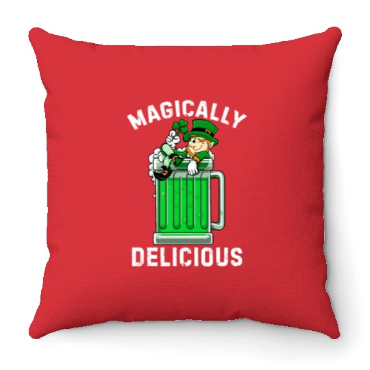Magically Delicious idea St Patricks Day Drinking Throw Pillows