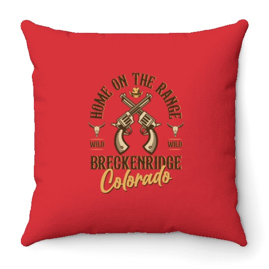 Breckenridge Colorado wild west town Throw Pillows