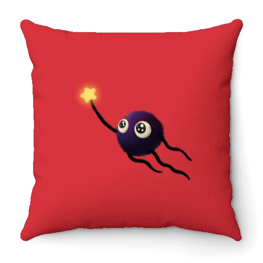 little soot sprite Throw Pillows