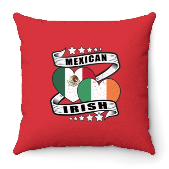 Half Irish Half Mexican Throw Pillows for kids