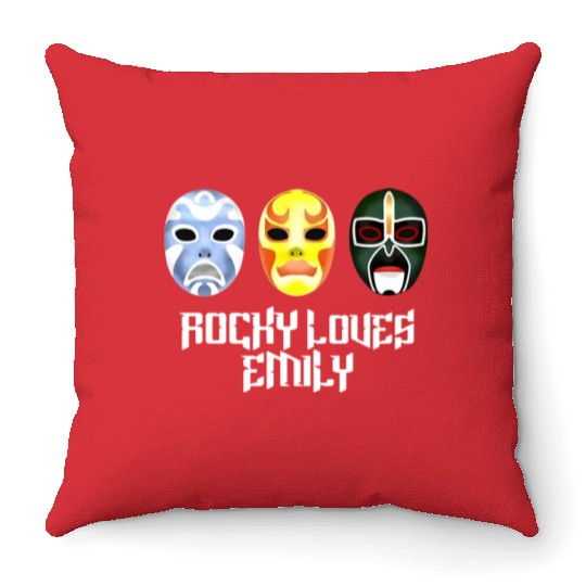 Rocky Loves Emily Funny Throw Pillows