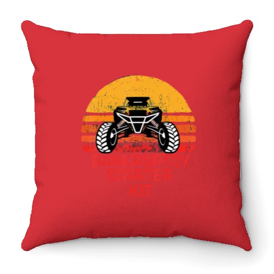 Funny ATV UTV Off Roading Racing Lover Racer T Sh Throw Pillows