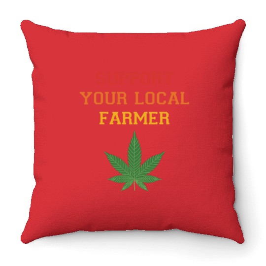 Support Your Local Farmer Throw Pillows