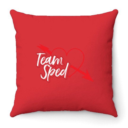 Team Sped Teacher Awareness Special Education Throw Pillows