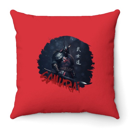 Samurai Warrior Throw Pillows