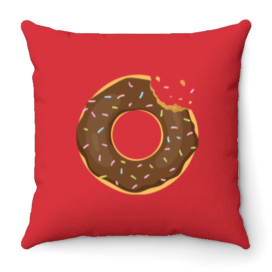 Cool Donut Halloween Doughnut Costume Candy Throw Pillows