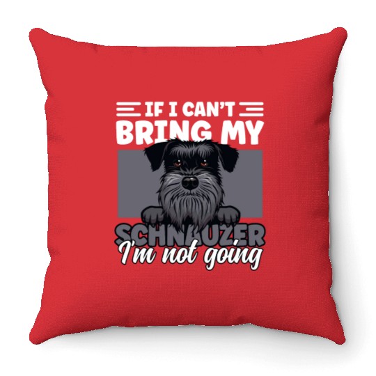 Schnauzer Dad Dog Lover Schnauzer Dog Father Dog Throw Pillows