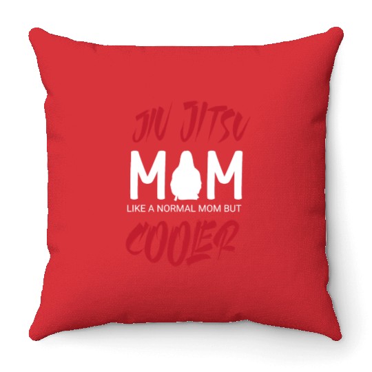 Mothers Day Martial Arts Bjj Mma Jiu Jitsu Mom Throw Pillows