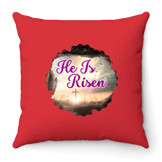 He Is Risen! Throw Pillows