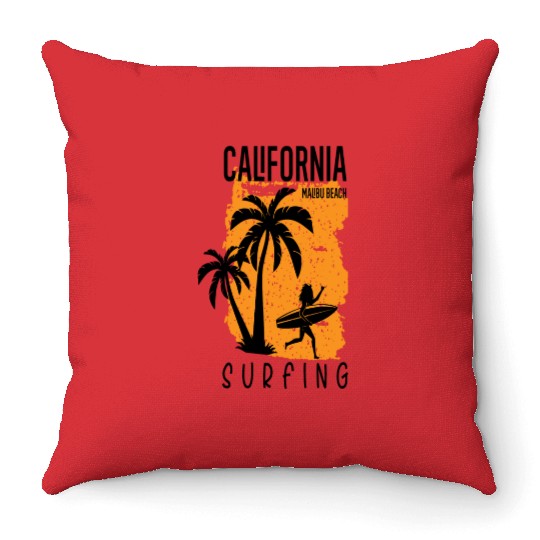 California Malibu Throw Pillows
