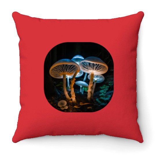 Magic Mushroom Throw Pillows