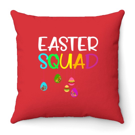 Easter Squad Family Matching Easter Day Bunny Egg Throw Pillows