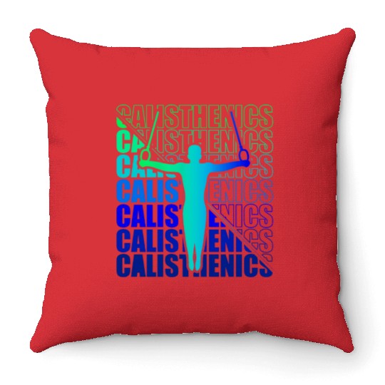 Calisthenics Street Workout Gymnastics Fitness Throw Pillows