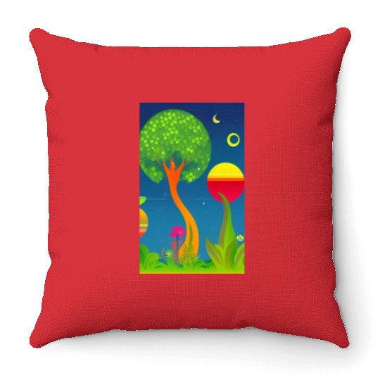 Trippy Visual Dream Creative Different Art Modern Throw Pillows