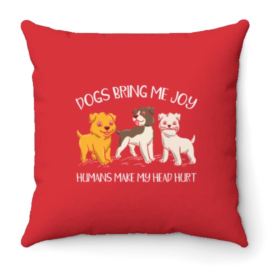 Dog Owner Dog Lover Dog Breeder Paw Love Puppy Throw Pillows