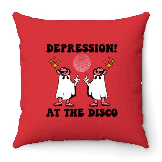 Depression At The Disco Throw Pillows