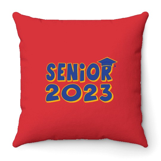 Senior 2023 Happy Last Day Of School Graduation Throw Pillows