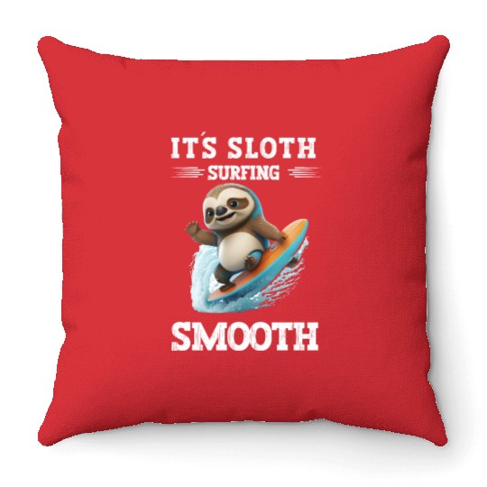 I'm Enough I'm Going Surfing Windsurfer Saying Throw Pillows