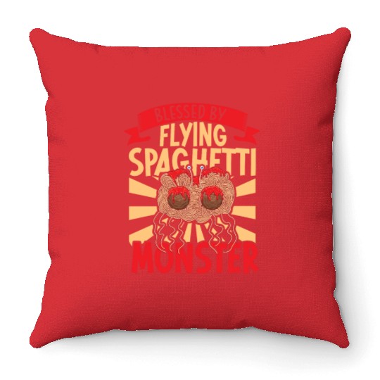 Atheist Atheism Flying Spaghetti Pastafarianism Throw Pillows
